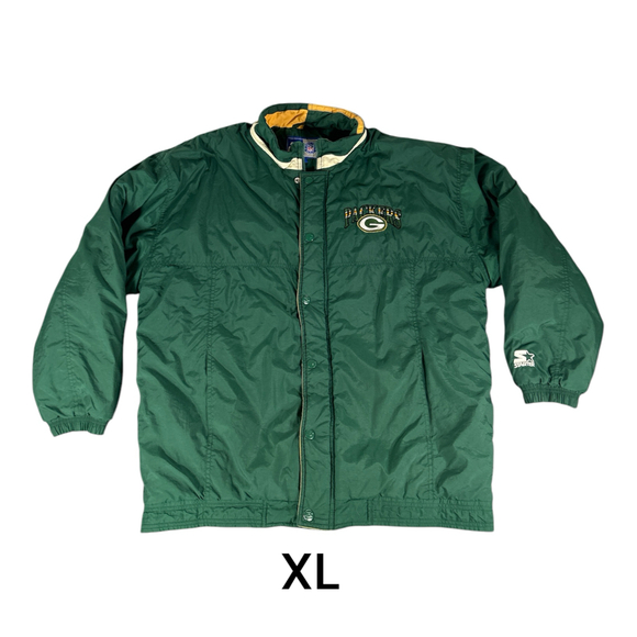 VTG Starter NFL Green Bay Packers Jacket 1990s XL - Picture 1 of 6